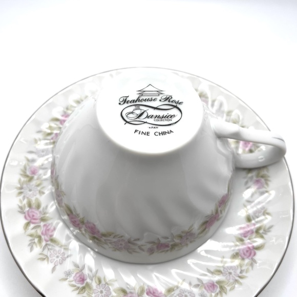 Teahouse Rose Japanese Fine China Teacup & Saucer - Picture 3 of 4